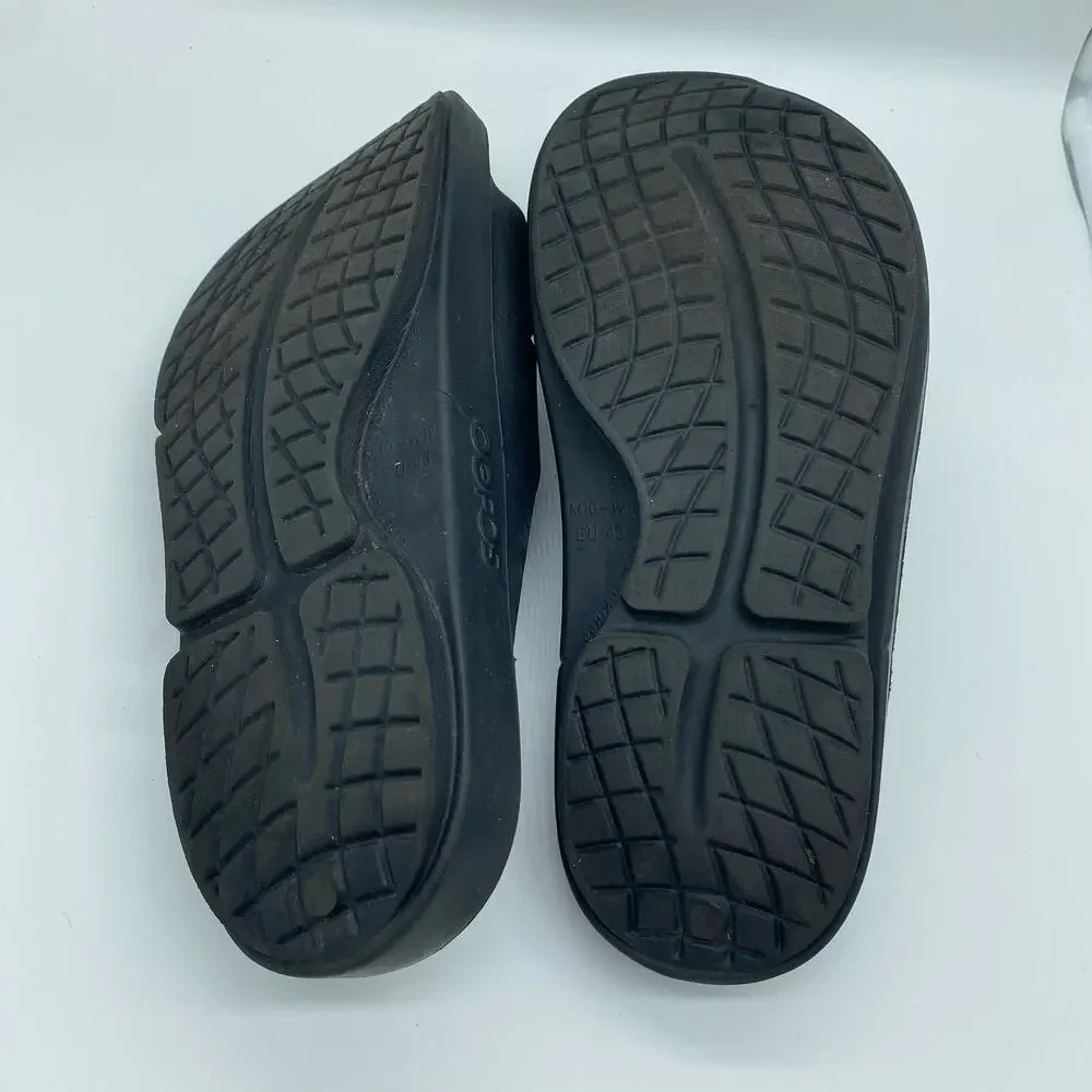 Oofos Black Rubber Slide Sandals Comfort Shoes Orthopedic Slip-on Men's size 10